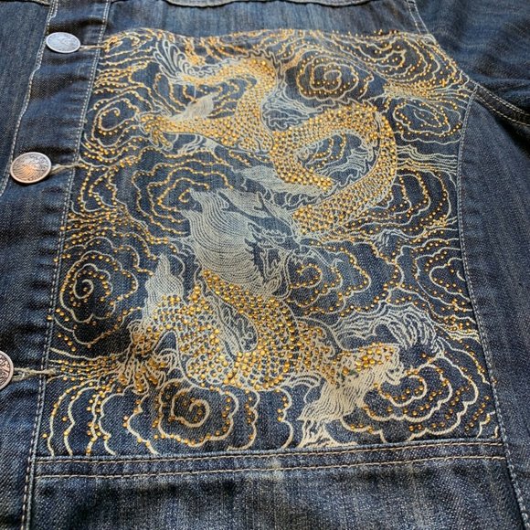 Platinum Gear Jean Denim Jacket Embellished Cowboy Western Ranchware 4XL NWOT - Picture 4 of 12